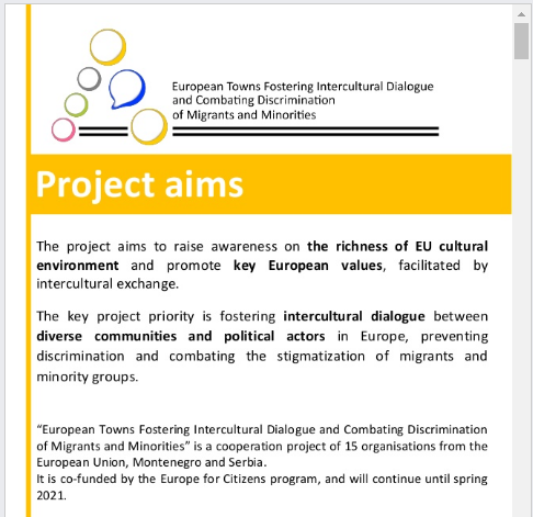 Intercultural Dialogue Network Project