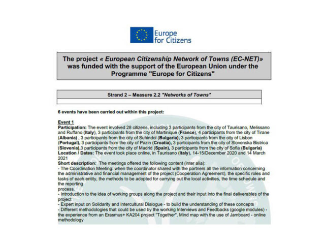 Projekti EC-NET (European Citizenship Network of Towns)